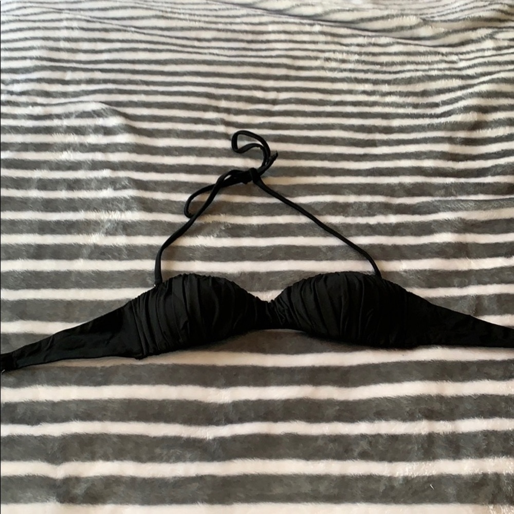 black strap/strapless bikini top